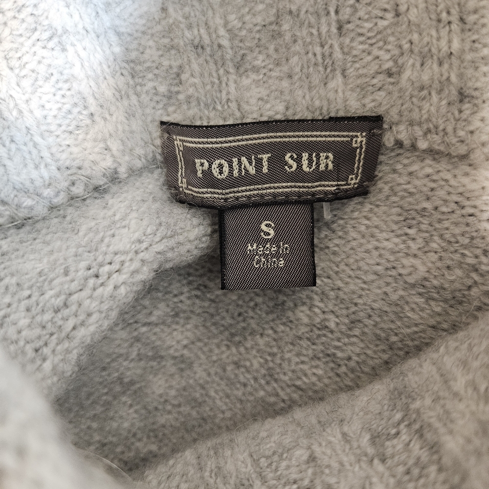 J. Crew Point Sur Gray Mock Neck Merino Wool Alpaca Blend Sweater Womens Size S - Picture 12 of 14